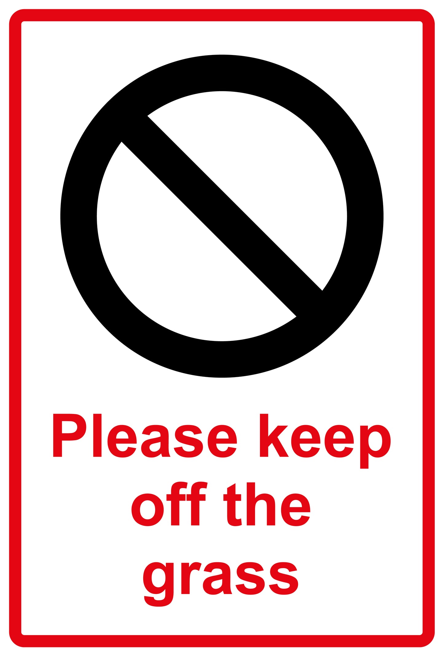 Sticker "Please Keep off the grass" 10-60 cm made of PVC plastic, LH-KEEPOFFGRASS-V-10700-14