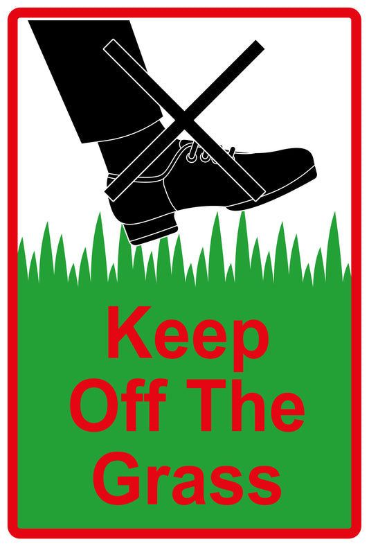 Sticker "Keep off the grass" 10-60 cm made of PVC plastic, LH-KEEPOFFGRASS-V-11100-14