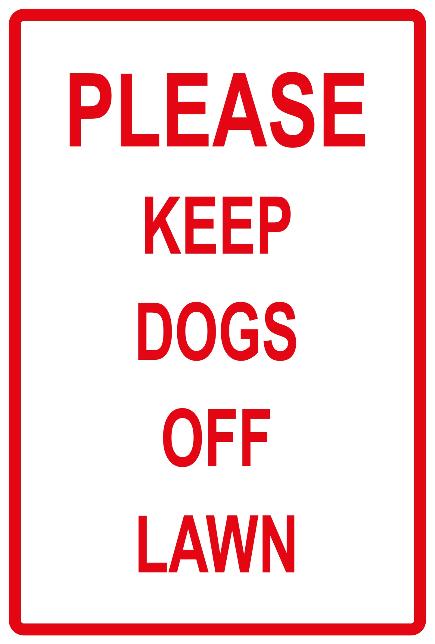 Sticker "Please keep dogs off lawn" 10-60 cm made of PVC plastic, LH-KEEPOFFGRASS-V-11700-14