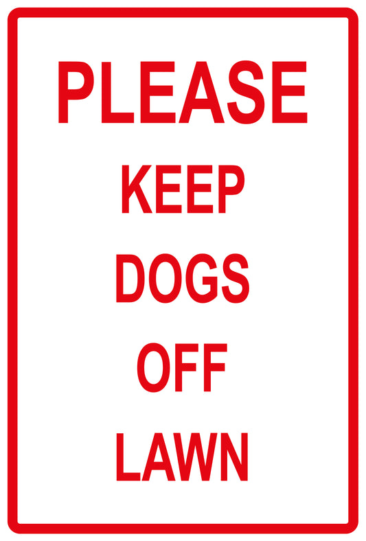 Sticker "Please keep dogs off lawn" 10-60 cm made of PVC plastic, LH-KEEPOFFGRASS-V-11700-14