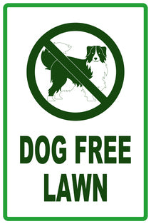 Sticker "Dog free lawn" 10-60 cm made of PVC plastic, LH-KEEPOFFGRASS-V-12000-54