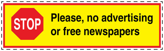 1x No advertising sticker weatherproof LH-KWE-2100-3