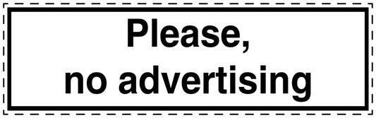 1x No advertising sticker weatherproof LH-KWE-5000-0