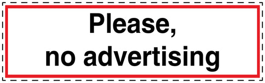1x No advertising sticker weatherproof LH-KWE-5100-0