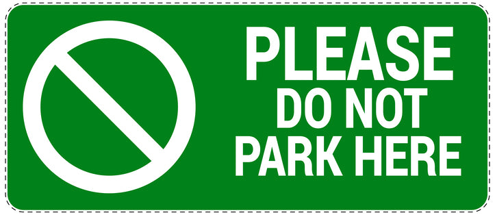 No parking Sticker "Please do not park here" LH-NPRK-1140-54