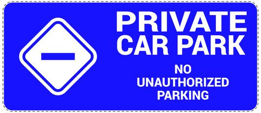 No parking Sticker "Private car park No unauthorized parking" LH-NPRK-1180-44