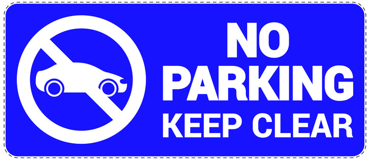 No parking Sticker "No parking keep clear" LH-NPRK-1200-44