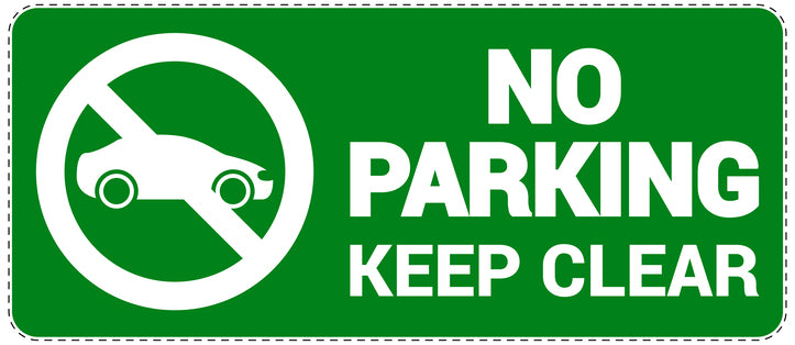 No parking Sticker "No parking keep clear" LH-NPRK-1200-54