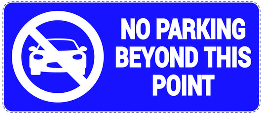 No parking Sticker "No parking beyond this point" LH-NPRK-1210-44