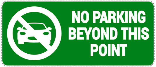 No parking Sticker "No parking beyond this point" LH-NPRK-1210-54