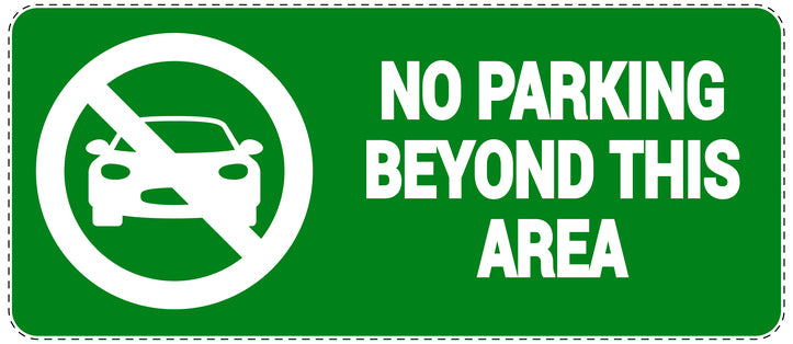 No parking Sticker No parking beyond this point" LH-NPRK-1220-54