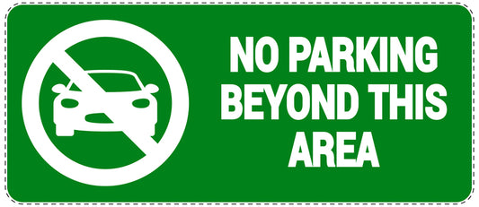 No parking Sticker No parking beyond this point" LH-NPRK-1220-54