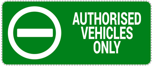 No parking Sticker "Authorised vehicles only" LH-NPRK-1240-54