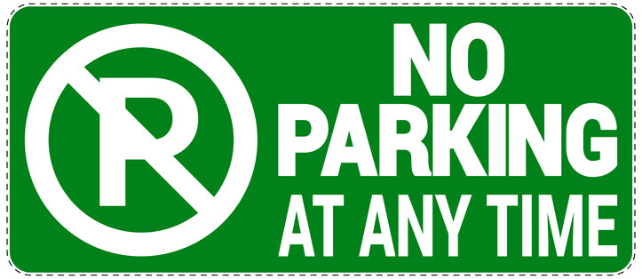 No parking Sticker "No parking at any time" LH-NPRK-1290-54