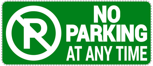 No parking Sticker "No parking at any time" LH-NPRK-1290-54