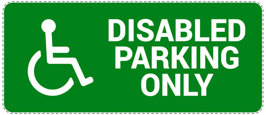 No parking Sticker "Disabled parking only" LH-NPRK-1300-54