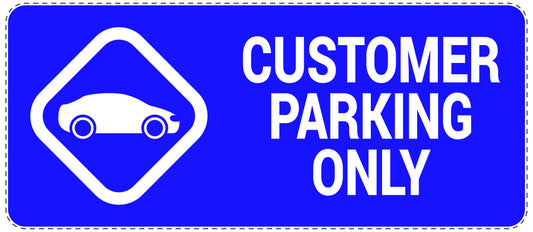 No parking Sticker "Customer parking only" LH-NPRK-1310-44