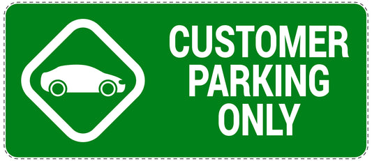No parking Sticker "Customer parking only" LH-NPRK-1310-54