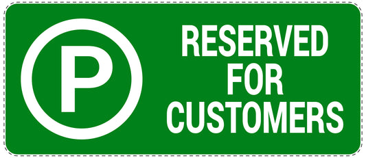No parking Sticker "Reserved for customers" LH-NPRK-1320-54