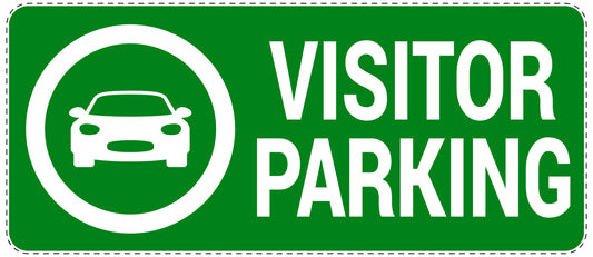 No parking Sticker "Visitor parking" LH-NPRK-1350-54