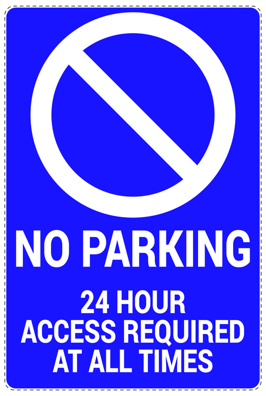 No parking Sticker "No parking 24 hours access required at all times" LH-NPRK-2040-44