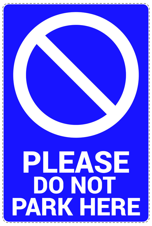 No parking Sticker "Please do not park here" LH-NPRK-2140-44