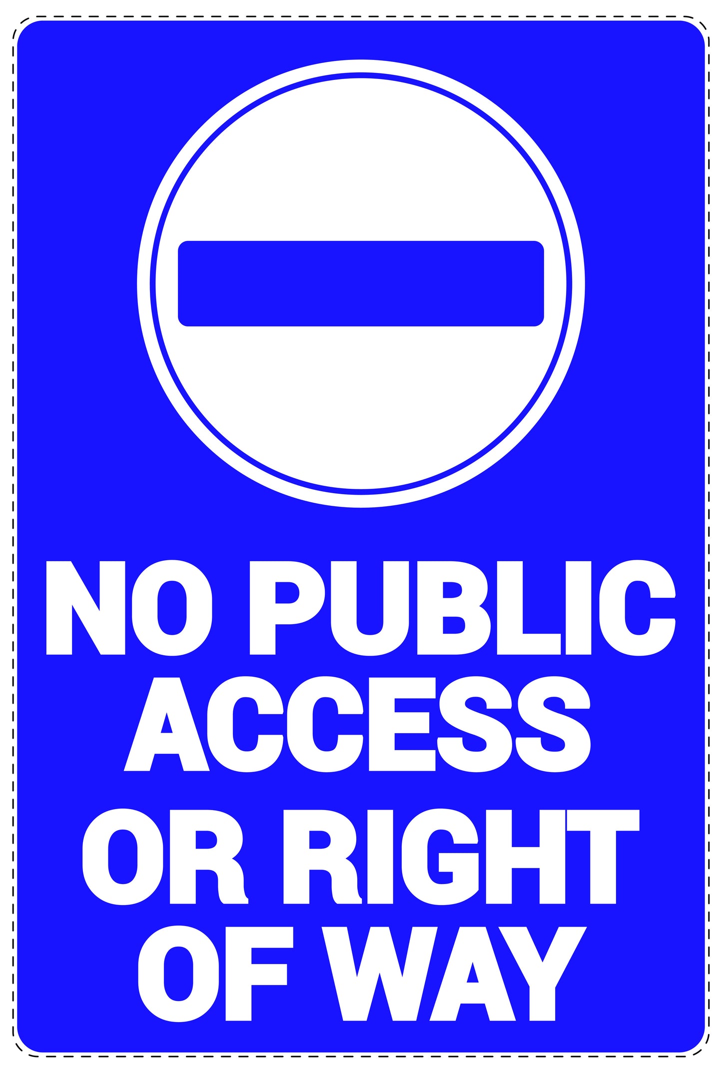 No parking Sticker "No public access or right of way" LH-NPRK-2150-44