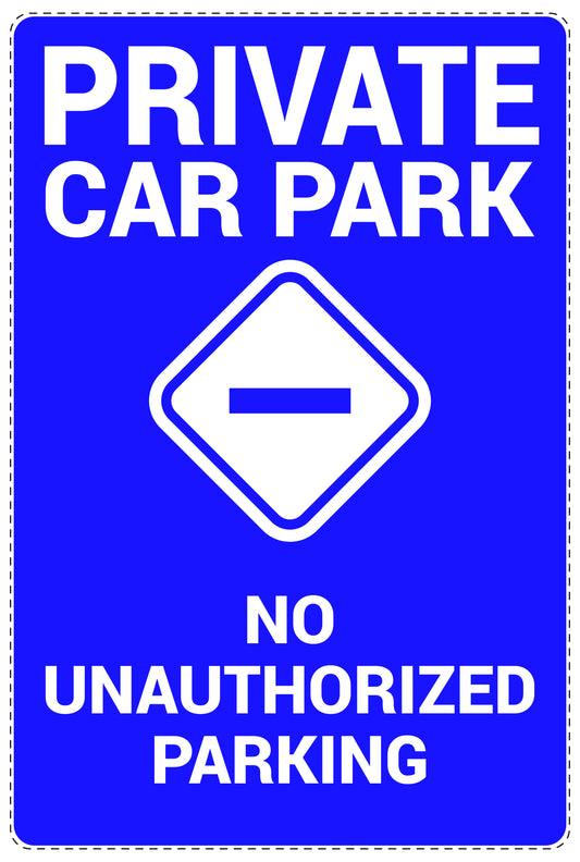 No parking Sticker "Private car park No unauthorized parking" LH-NPRK-2180-44