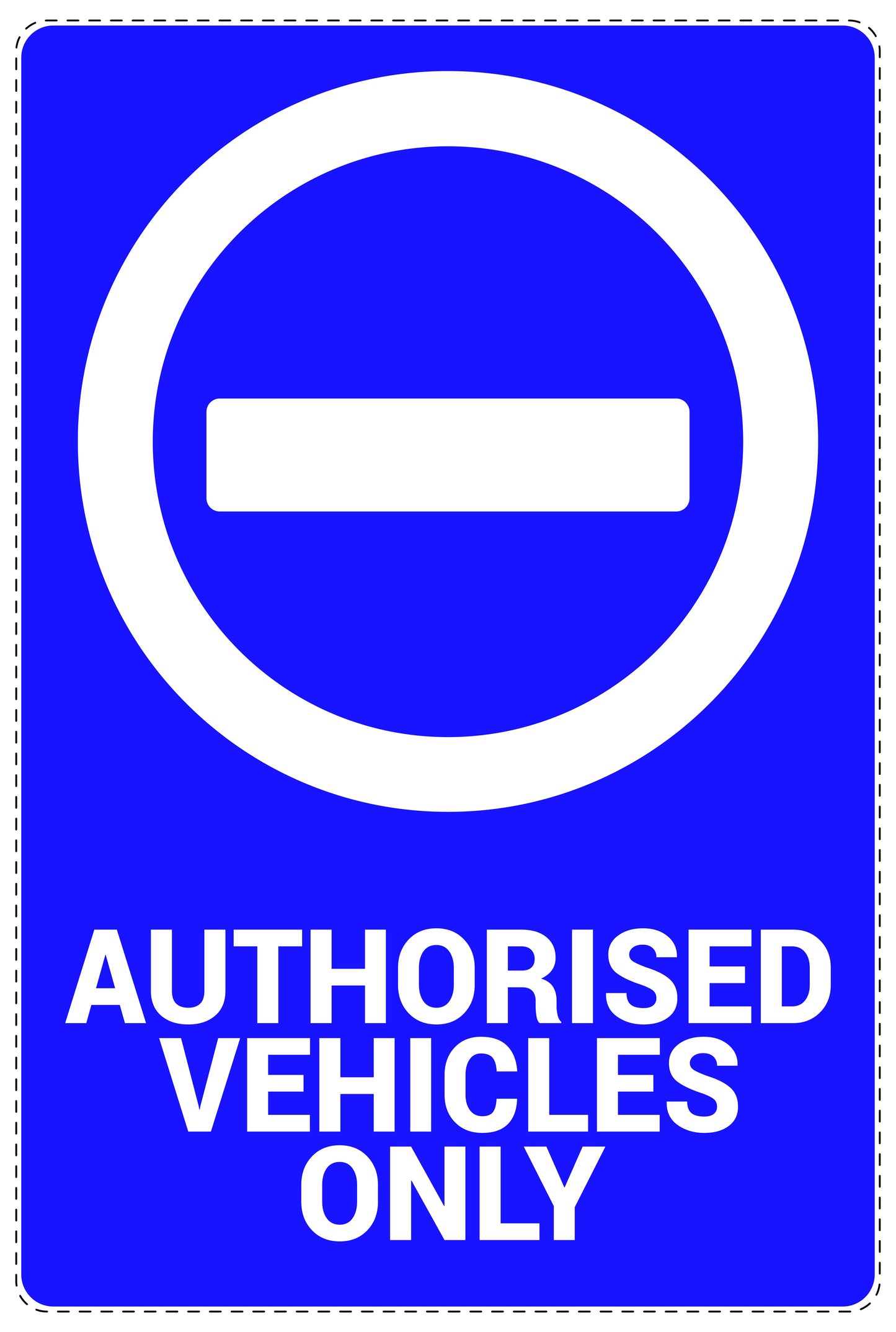 No parking Sticker "Authorised vehicles only" LH-NPRK-2240-44
