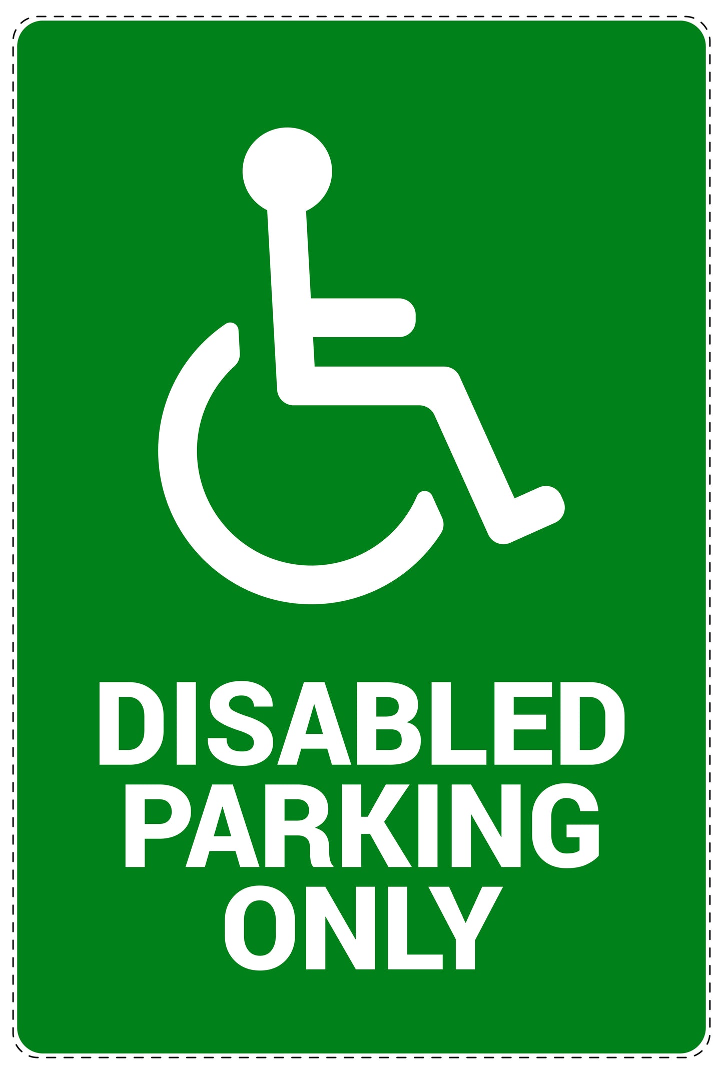 No parking Sticker "Disabled parking only" LH-NPRK-2300-54