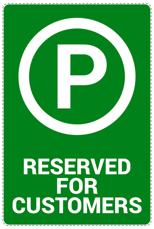 No parking Sticker "Reserved for customers" LH-NPRK-2320-54