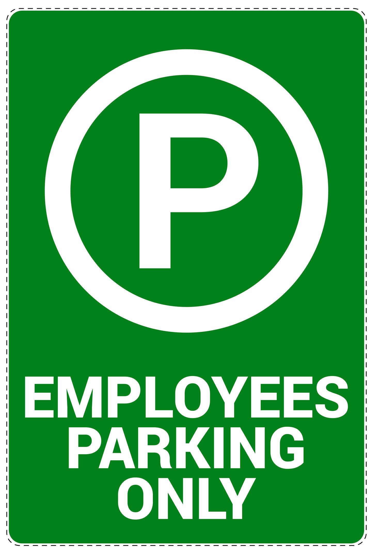 No parking Sticker "Employees parking only" LH-NPRK-2330-54