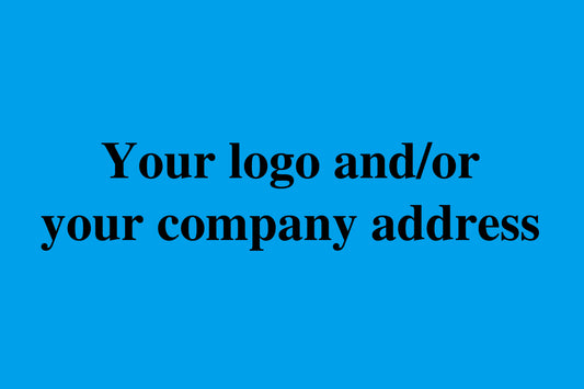 1000 stickers office organization "Your logo and/or your compoany address" made of Plastic LH-OFFICE2200-PE