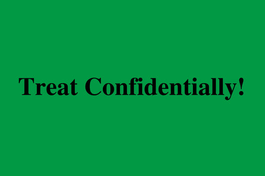 1000 stickers office organization "Treat confidentially" made of Plastic LH-OFFICE2300-PE