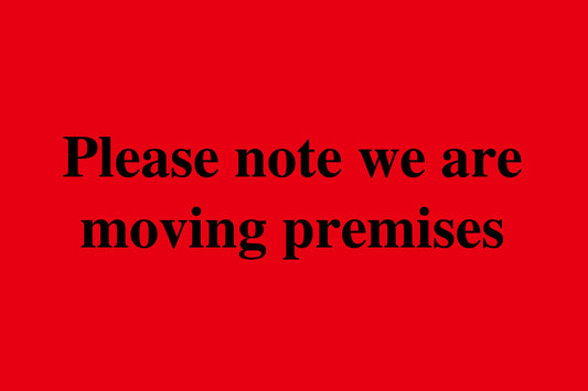 1000 stickers office organization "Please note we are moving premises" made of Plastic LH-OFFICE600-PE
