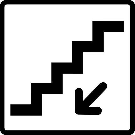 Building sticker pictograms "Stairway down" 5-30 cm LH-PIKTO2120-88