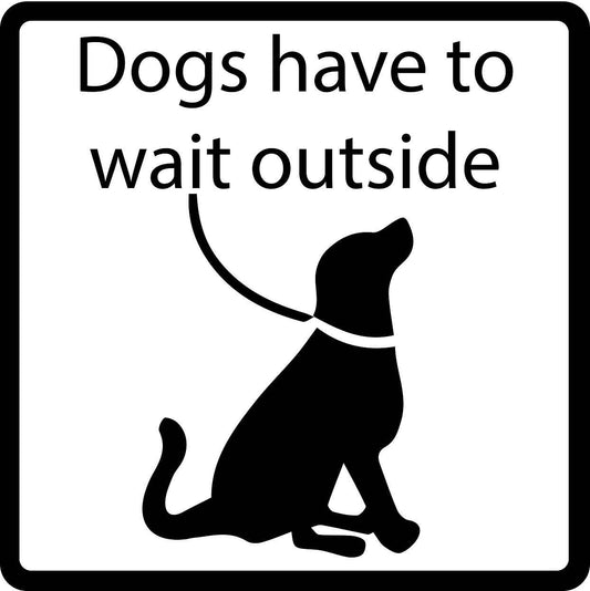Building sticker pictograms "Dogs have to wait outside" 5-30 cm LH-PIKTO2400-88