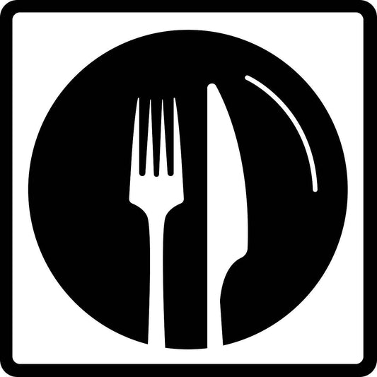Building sticker pictograms "Fork and Knife" 5-30 cm LH-PIKTO2800-88