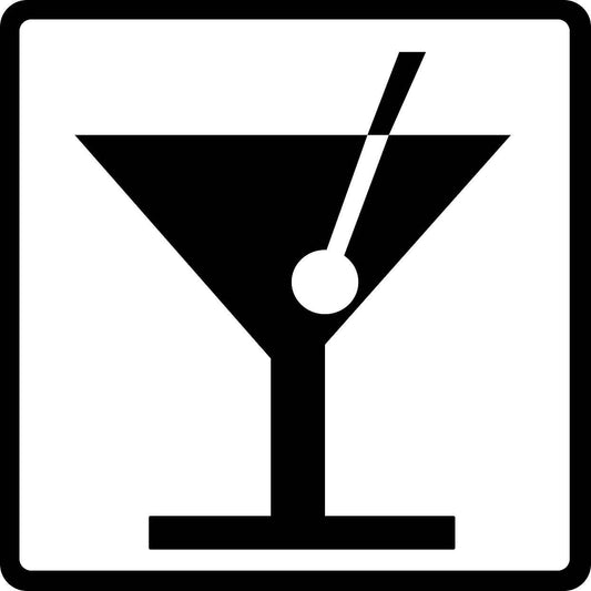 Building sticker pictograms "Cocktail glass" 5-30 cm LH-PIKTO2900-88