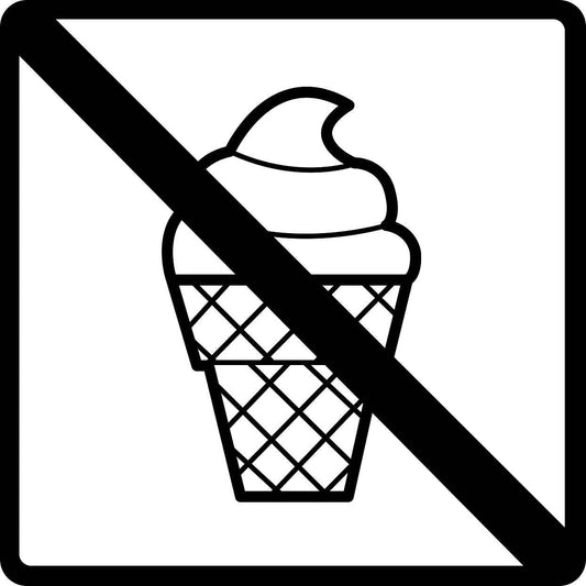 Building sticker pictograms "Icecream not allowed" 5-30 cm LH-PIKTO3200-88