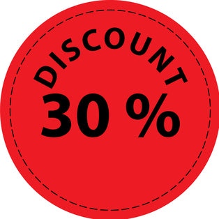 Promotional sticker Offer sticker special offer sticker " Discount 30% " 2-7 cm LH-PR-3030