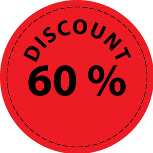 Promotional sticker Offer sticker special offer sticker " Discount 60% " 2-7 cm LH-PR-3060