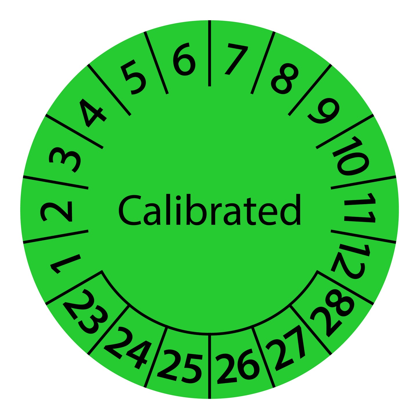 Multi-year test labels, calibrated, starting year: 2023 made of paper or plastic ES-PRCGB-6-2023