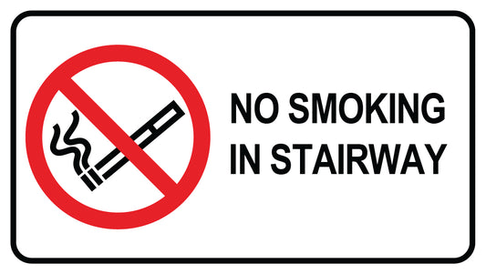 Smoking ban sticker "No smoking in stairway" 10-60 cm LH-RAUCHVERBOT-H-10200
