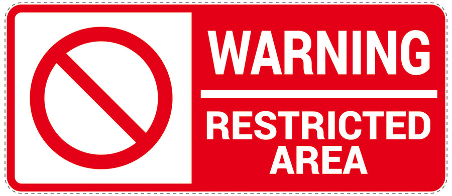 No entry - video surveillance "Warning Restricted area " 10-40 cm LH-RESTRICT-1170