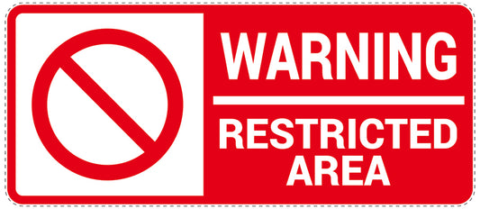 No entry - video surveillance "Warning Restricted area " 10-40 cm LH-RESTRICT-1170