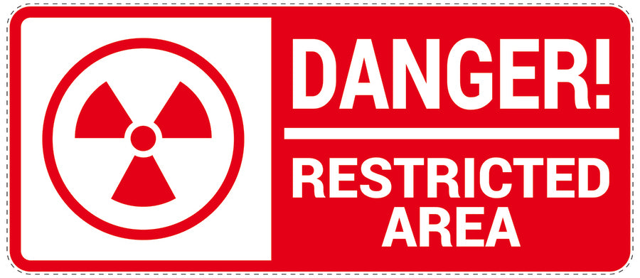 No entry - video surveillance "Danger ! Restricted area " 10-40 cm LH-RESTRICT-1190