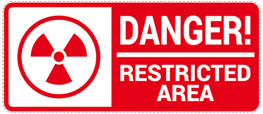 No entry - video surveillance "Danger ! Restricted area " 10-40 cm LH-RESTRICT-1190