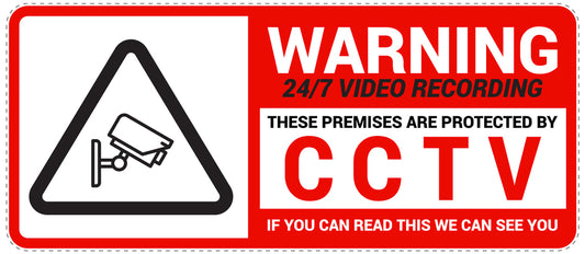 No entry - video surveillance "Warning 24/7 video recording these premises are recorded by CCTV If you can read this we can see you" 10-40 cm LH-RESTRICT-1200