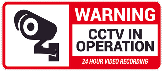 No entry - video surveillance "Warning CCTV in operation 24 hours video recording" 10-40 cm LH-RESTRICT-1210